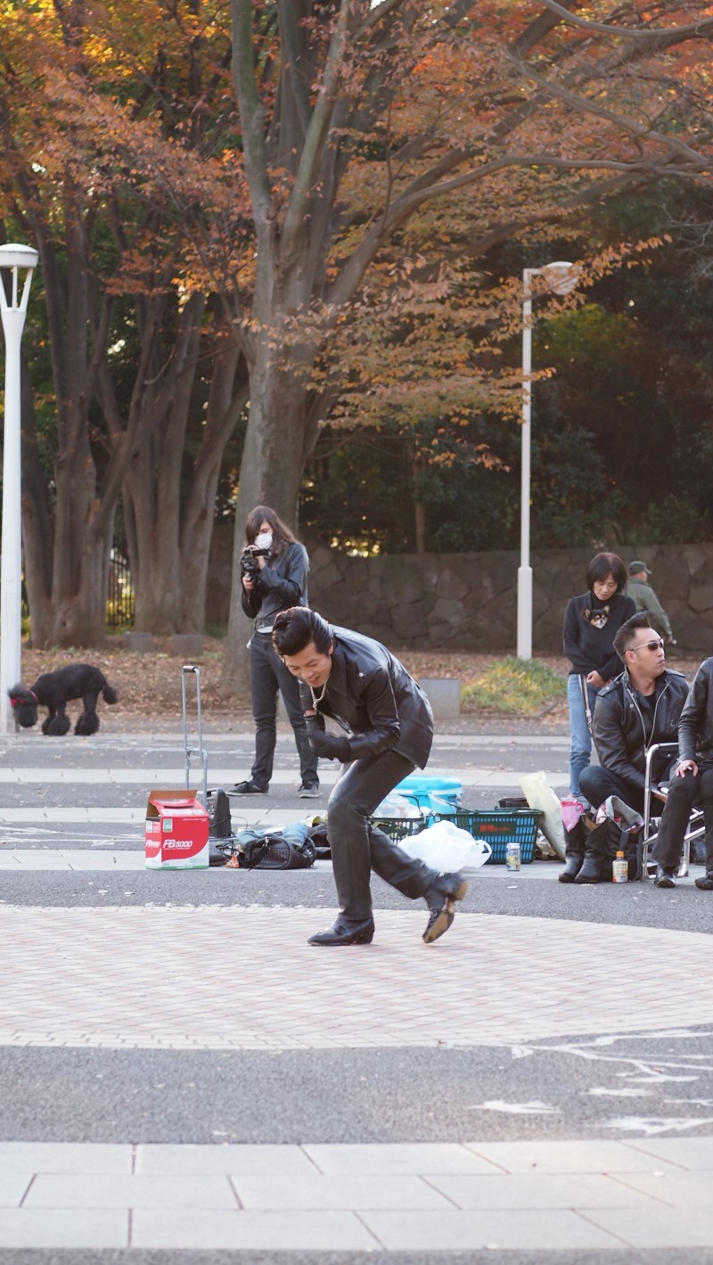 Elvis impersonators in front of Meiji Jingu Shrine,Tokyo, Japan