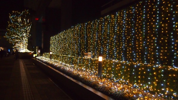 December Christmas & winter illumination on Shinjuku Southern Terrace, Tokyo, Japan