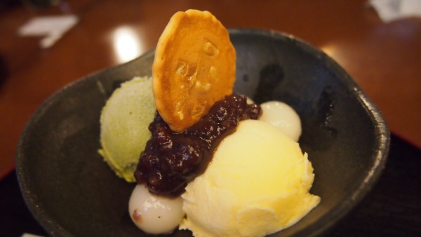 Arashiyama traditional Japanese dessert, Kyoto, Japan