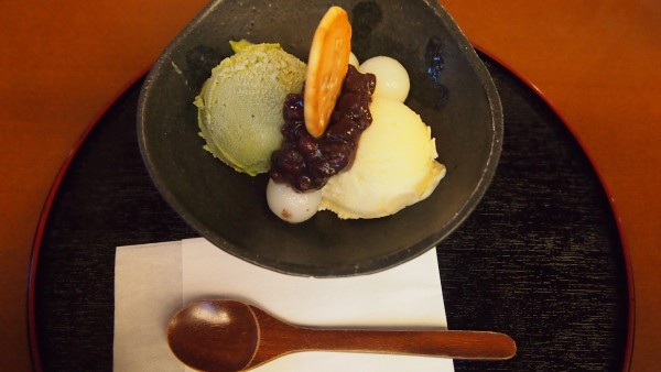 Arashiyama traditional Japanese dessert, Kyoto, Japan