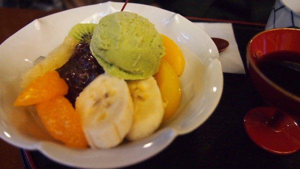 Arashiyama traditional Japanese dessert, Kyoto, Japan