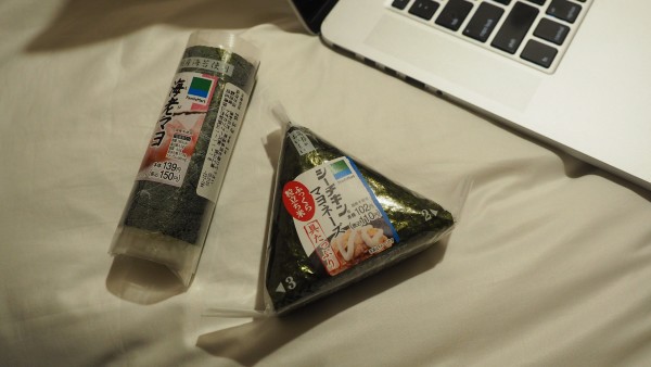 Onigiri & sushi from convenience store, Tokyo, Japan