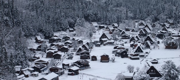 {Japan Winter} Shirakawa-go, Gifu: Snow-covered fairytale heritage village